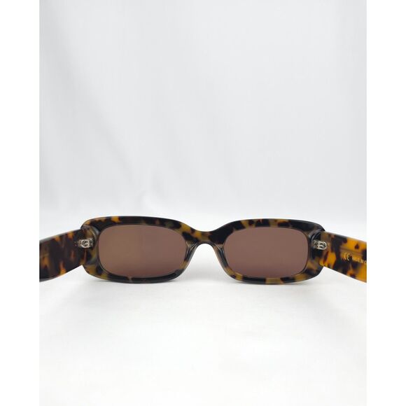Madewell Baymont Square Sunglasses Brown Tortoise Multi Y2K Classic - Picture 5 of 13